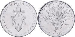 World Coins - Vatican, Paul VI, 50 Lire, 1975 (Anno XIII), Rome, Stainless Steel,
