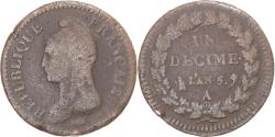World Coins - Coin, France, Dupré, Decime, AN 5, Paris, , Copper, Gadoury:187