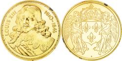 World Coins - France, Medal, Les rois de France, Louis XIII, History, , Vermeil