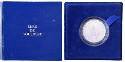 World Coins - France, Euro des Villes, 20 Euros Toulouse Saint-Sernin, 1998, Silver