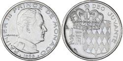 World Coins - Coin, Monaco, Rainier III, 1/2 Franc, 1965, , Nickel, KM:145