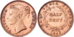 World Coins - Coin, Straits Settlements, 1/2 Cent, 1845, , Copper