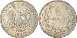 World Coins - Greece, 5 Drachmai, 1930, Nickel,