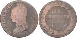World Coins - Coin, France, Dupré, 5 Centimes, AN 8, Metz, , Copper, Gadoury:126a