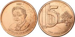 World Coins - Vatican, Token, 5 C, Essai-Trial Benoit XVI, 2005, Copper Plated Steel