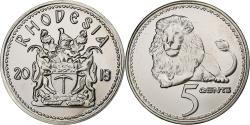 World Coins - Rhodesia, 5 Cents, Lion, 2018, Nickel plated steel,