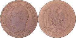 World Coins - Coin, France, Napoleon III, 5 Centimes, 1855, Lyon, Chien / Dog,