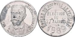 World Coins - France, Token, Boulanger député, journal Le Peuple, 1889, Tin,