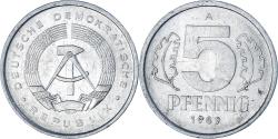 World Coins - Coin, GERMAN-DEMOCRATIC REPUBLIC, 5 Pfennig, 1989, Berlin, , Aluminum