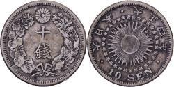 World Coins - Japan, Yoshihito, 10 Sen, Taishō Era, Yr. 4 (1915), Silver,