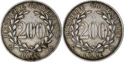 World Coins - France, 200 Centimes, Brasserie Universelle, Lille, , Maillechort