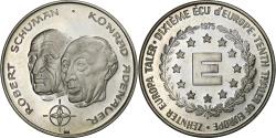 World Coins - France, Medal, Schuman-Adenauer, Dixième Ecu d'Europe, 1975, Silver,