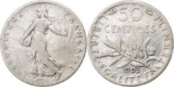 World Coins - France, 50 Centimes, Semeuse, 1905, Paris, Silver, , Gadoury:420