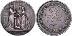 World Coins - France, Medal, Mariage, Religion, 1905, Silver,