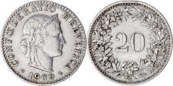 World Coins - Coin, Switzerland, 20 Rappen, 1909