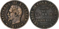 World Coins - France, Napoleon III, 5 Centimes, Chambre de Commerce de Lille, 1853, Lille