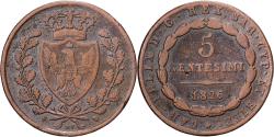 World Coins - Italian States, SARDINIA, Carlo Felice, 5 Centesimi, 1826, Turin, Copper