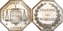 World Coins - France, Token, Notaires de l'Arrondissement d'Issoudun, Indre, n.d., Silver