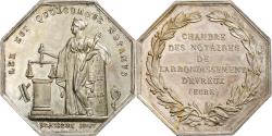 World Coins - France, Token, Chambre des Notaires d'Evreux, Silver, Brasseux,