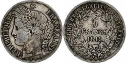 World Coins - France, Cérès, 5 Francs, 1849, Paris, , Silver, KM:761.1, Gadoury:719