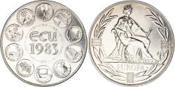 World Coins - France, Medal, Ecu Europa, Europe Assise, Politics, 1983,