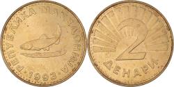 World Coins - Coin, Macedonia, 2 Denari, 1993, , Brass, KM:3