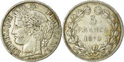World Coins - Coin, France, Cérès, 5 Francs, 1870, Bordeaux, , Silver, KM:818.2