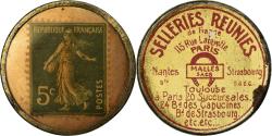 World Coins - Coin, France, Selleries Réunies, Paris, 5 Centimes, Timbre-Monnaie,