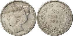 World Coins - Coin, Netherlands, Wilhelmina I, 25 Cents, 1904, , Silver, KM:120.2