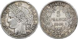 World Coins - France, 5 Francs, Cérès, 1849, Paris, Main et Main, Silver,