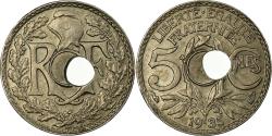 World Coins - Coin, France, Lindauer, 5 Centimes, 1935, Trou Décentré,