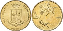 World Coins - Coin, San Marino, 200 Lire, 1983, Rome, , Aluminum-Bronze, KM:152