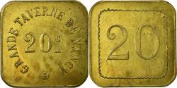 World Coins - Coin, France, Grande Taverne, Nancy, 20 Centimes, , Brass, Elie:115.1