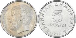 World Coins - Coin, Greece, 5 Drachmes, 1990