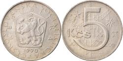 World Coins - Coin, Czechoslovakia, 5 Korun, 1990, , Copper-nickel, KM:60