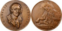 World Coins - France, Medal, Jean-Baptiste Greuze, 1966, Monnaie de Paris, Bronze,