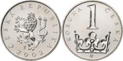 World Coins - Czech Republic, Koruna, 2002, Nickel plated steel, , KM:7
