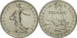 World Coins - Coin, France, Semeuse, 1/2 Franc, 1974, Paris, , Nickel, KM:931.1