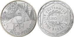 World Coins - France, 10 Euro, Euros des régions, Midi-Pyrénées, 2011, Paris, Silver