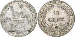 World Coins - FRENCH INDO-CHINA, 10 Cents, 1937, Paris, KM #16.2, , Silver, Lecompte.