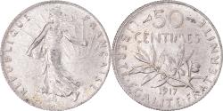 World Coins - Coin, France, Semeuse, 50 Centimes, 1917, Paris, , Silver, KM:854
