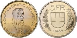 World Coins - Switzerland, 5 Francs, tête de berger, 1978, Bern, Proof, Copper-nickel