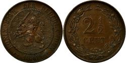 World Coins - Coin, Netherlands, William III, 2-1/2 Cent, 1880, , Bronze, KM:108.1