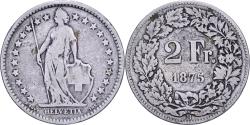 World Coins - Switzerland, 2 Francs, 1875, Bern, Silver, , KM:21