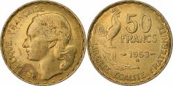World Coins - France, 50 Francs, Guiraud, 1953, Beaumont - Le Roger, Aluminum-Bronze