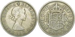 World Coins - Coin, Great Britain, Elizabeth II, 1/2 Crown, 1961, , Copper-nickel