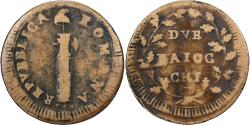 World Coins - Roman Republic, 2 Baiocchi, n.d. (1798-1799), Rome, Copper,