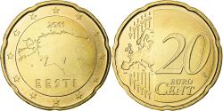 World Coins - Estonia, 20 Euro Cent, 2011, Vantaa, BU, , Nordic gold, KM:65