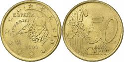 World Coins - Spain, Juan Carlos I, 50 Euro Cent, 2000, Madrid, , Brass, KM:1045