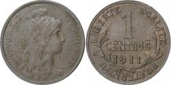 World Coins - France, Centime, Daniel-Dupuis, 1911, Paris, Bronze, , Gadoury:90